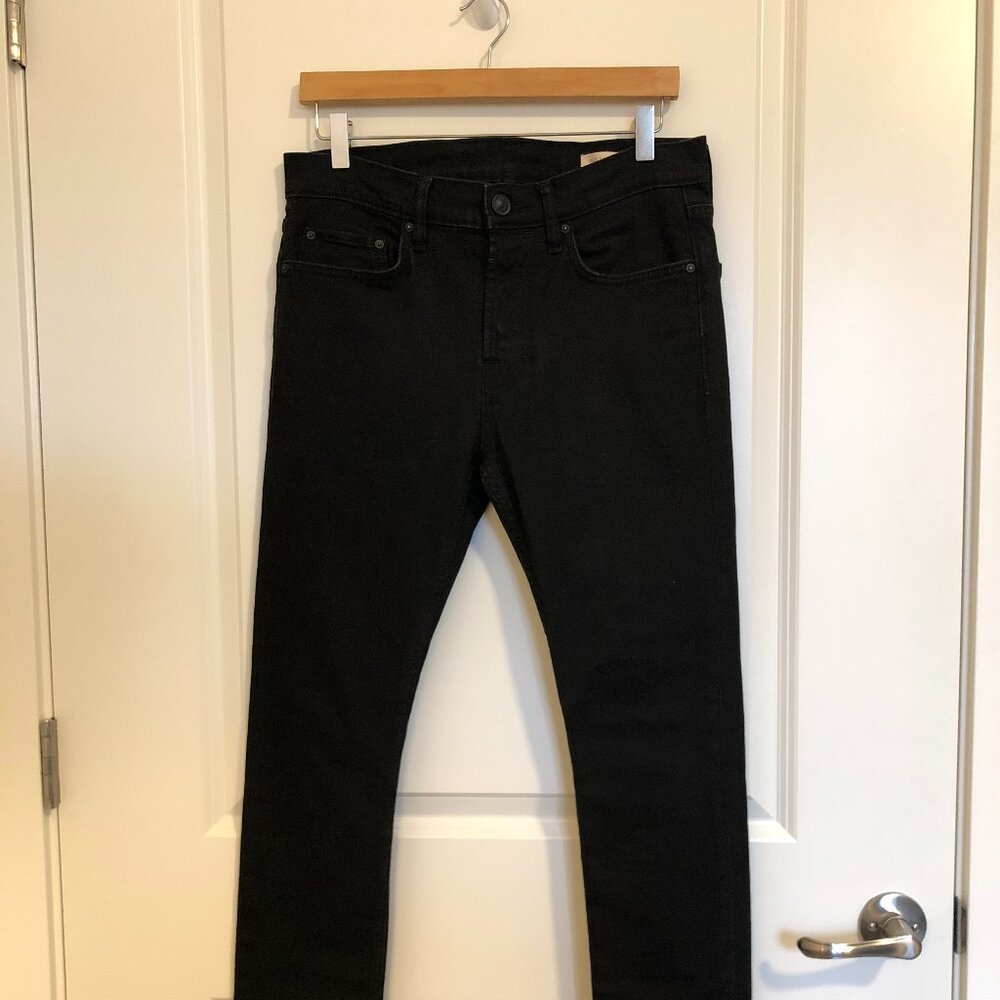 AllSaints Mens Cigarette Skinny Jeans - Jet Black - Mens Size 30